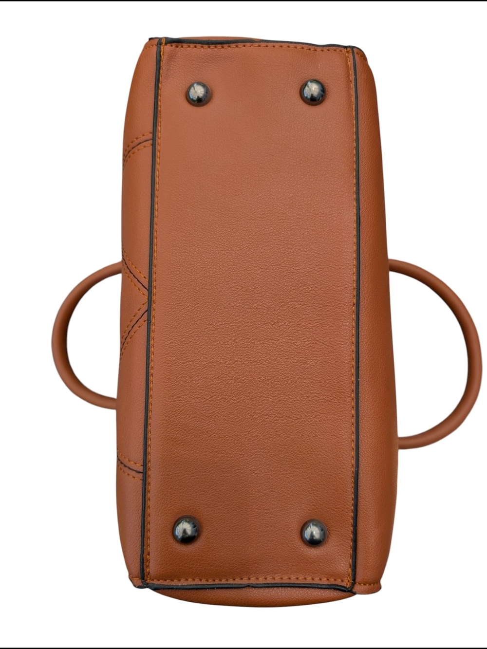 Cognac Unbranded Satchel with Cat Charm - Picture 4 of 6